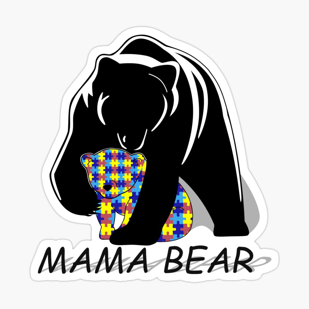 Mama Bear Autism Awareness - Love Support Mo Canvas Print / Canvas Art by  Hello Gifts - Fine Art America