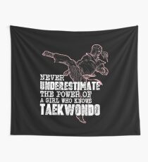 The Power Of A Girl Who Knows Taekwondo Shirt Wall Tapestry