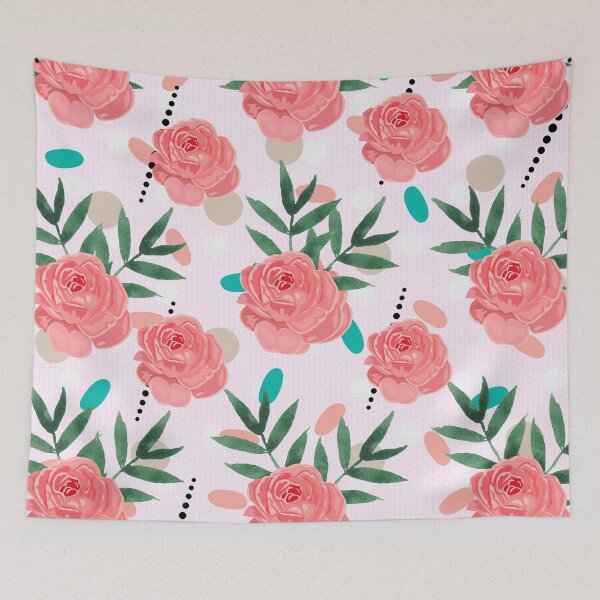 Item preview, Little pink  Roses With green leaves designed and sold by Lizreed1827.