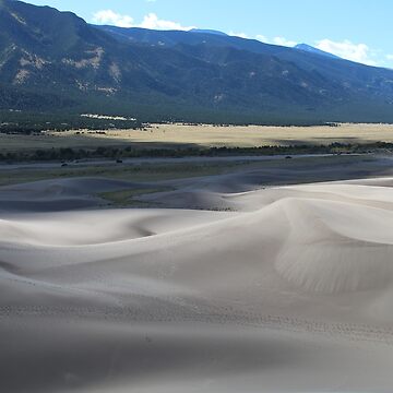 Artwork thumbnail, Stillness Gifts White Sands in Colorado with mountain hillsides by stillnessgifts