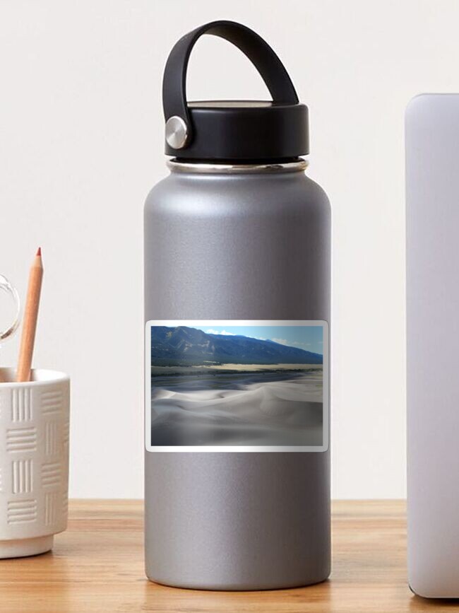 Thumbnail 1 of 3, Sticker, Stillness Gifts White Sands in Colorado with mountain hillsides designed and sold by stillnessgifts.