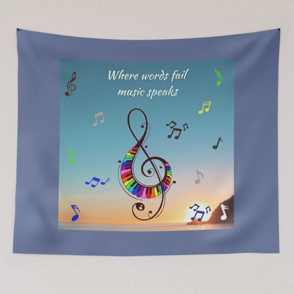 Item preview, Where words fail music speaks / musical design designed and sold by Arteartz.