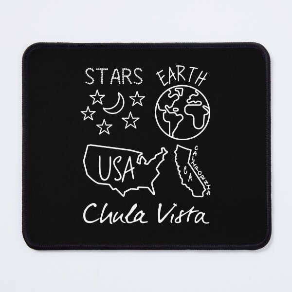 Item preview, Chula Vista Stars Earth USA California White Text and Design designed and sold by artfulnotebook.