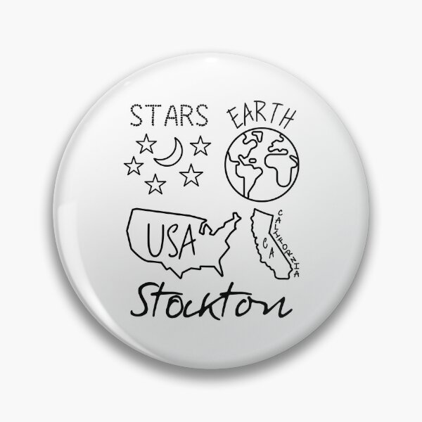 Item preview, Stockton Stars Earth USA California Black Text and Design designed and sold by artfulnotebook.