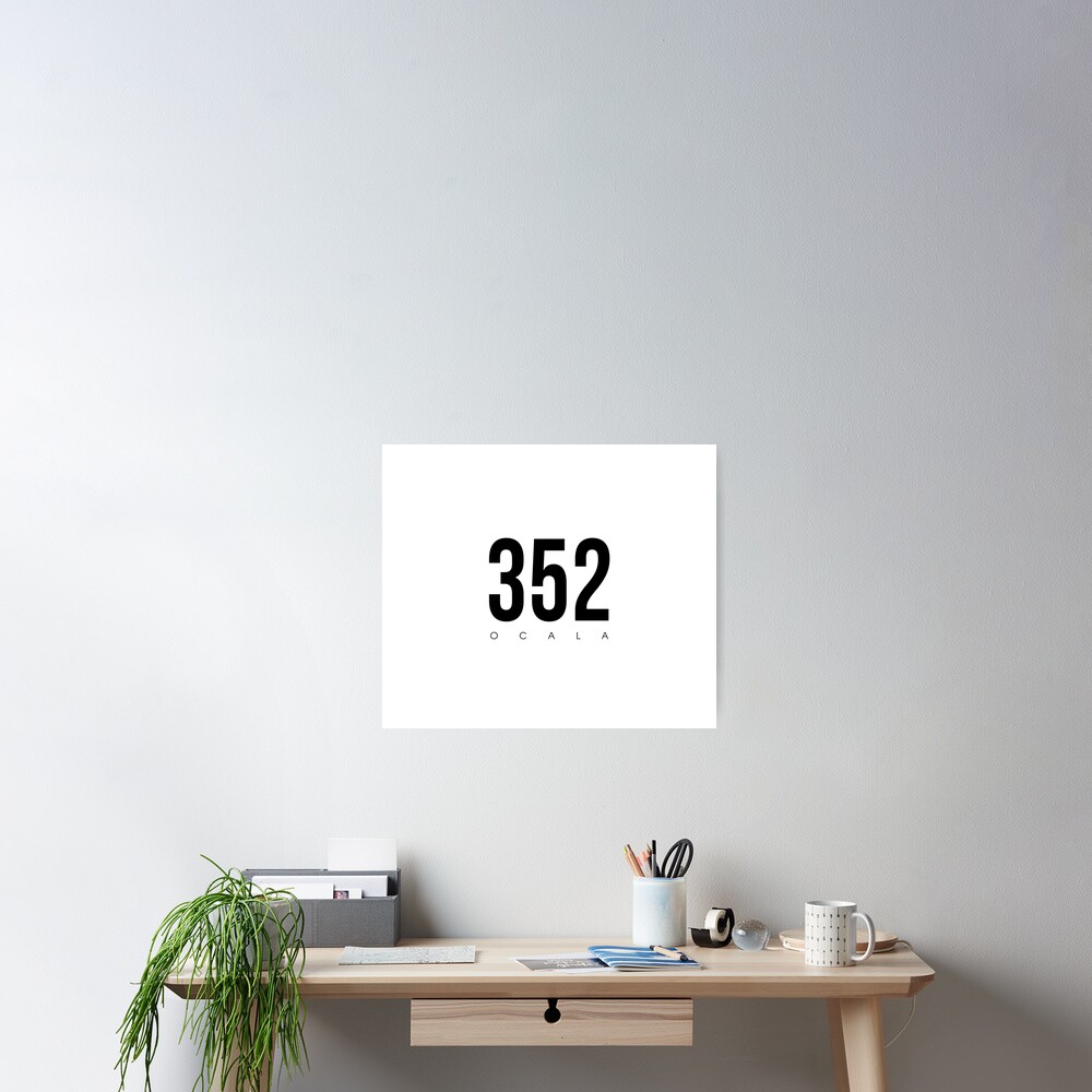 ocala-fl-352-area-code-poster-for-sale-by-cartocreative-redbubble