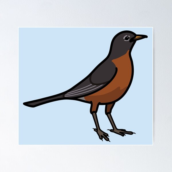 Item preview, American Robin State Bird Graphic Illustration designed and sold by ErinTerryIllus.