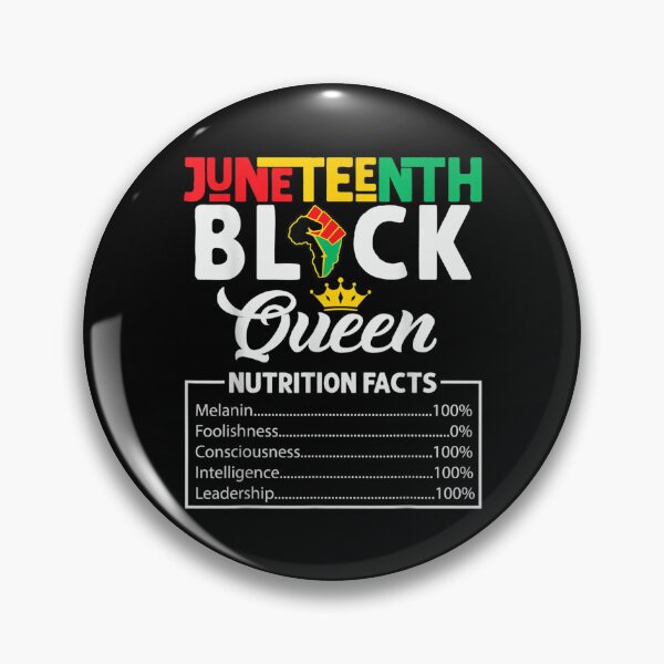 Item preview, Junenth Womens Black Queen Nutritional Facts Freedom Day designed and sold by Levidean.