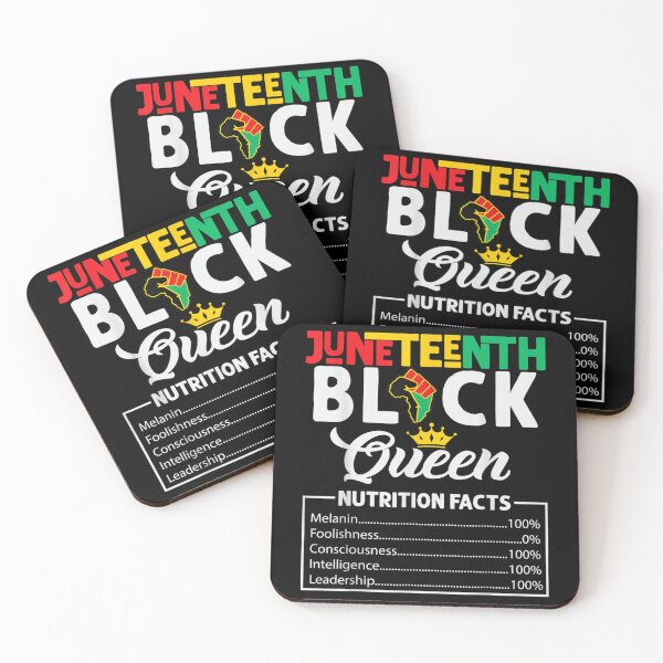Item preview, Junenth Womens Black Queen Nutritional Facts Freedom Day designed and sold by Levidean.