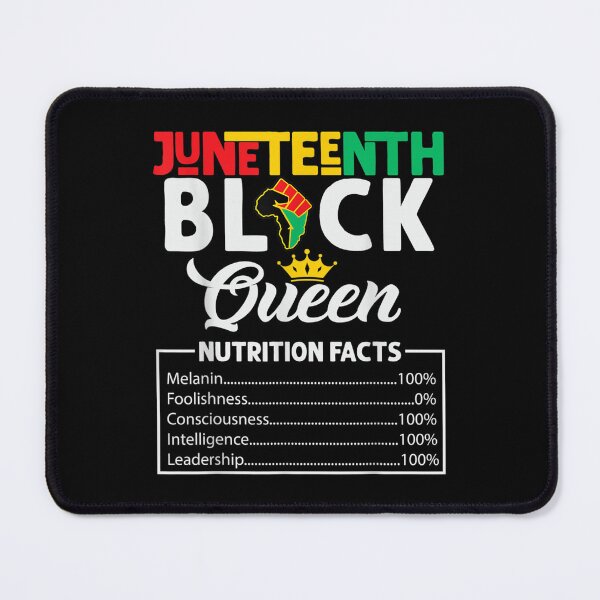 Item preview, Junenth Womens Black Queen Nutritional Facts Freedom Day designed and sold by Levidean.