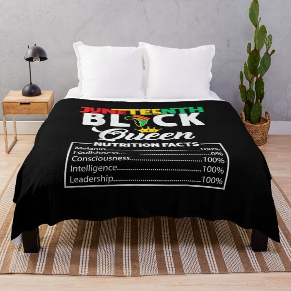 Item preview, Junenth Womens Black Queen Nutritional Facts Freedom Day designed and sold by Levidean.