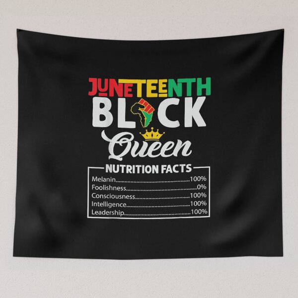 Item preview, Junenth Womens Black Queen Nutritional Facts Freedom Day designed and sold by Levidean.