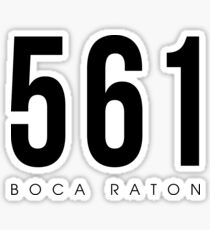 Boca Raton, FL - 561 Area Code Sticker