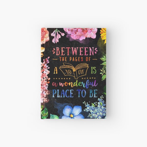Between the pages (black) Hardcover Journal