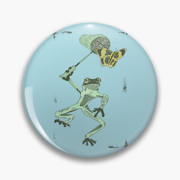 Item preview, Frog catching butterflies designed and sold by piedaydesigns.