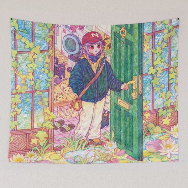 Item preview, A fairy tale in front of the door designed and sold by rowonart.