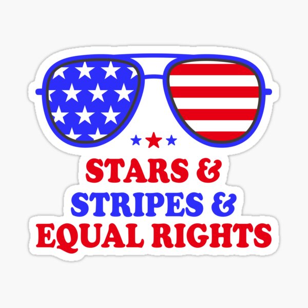 Artikel-Vorschau von Stars & Stripes & Equal Rights Sonnenbrille zum 4. Juli, designt und verkauft von The Masked Designer.