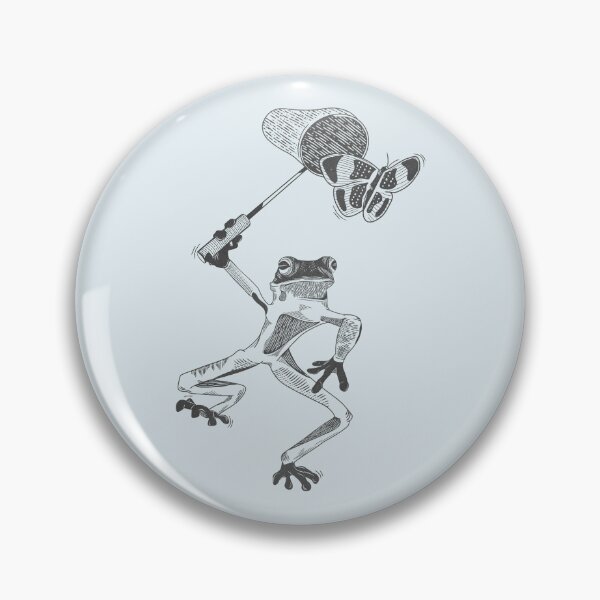 Item preview, Frog with a butterfly net designed and sold by piedaydesigns.