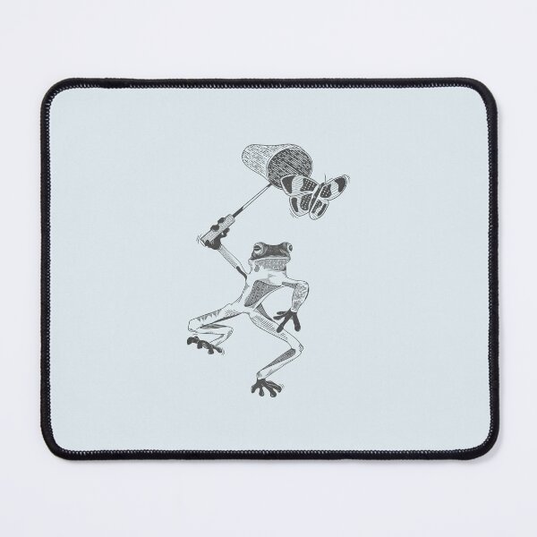 Item preview, Frog with a butterfly net designed and sold by piedaydesigns.