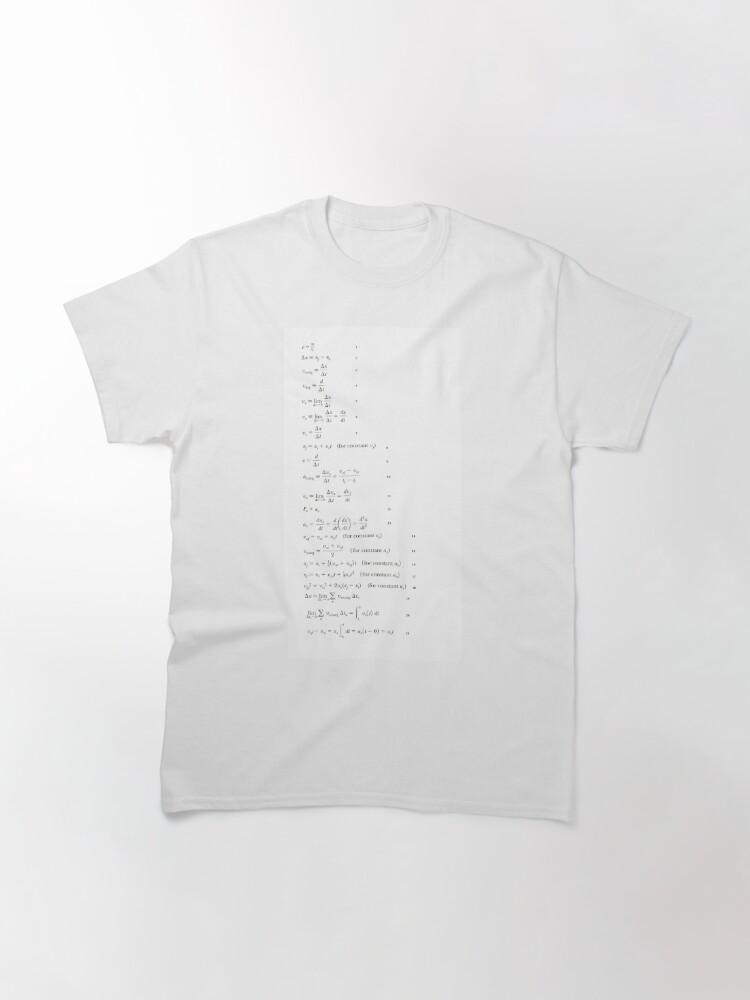 Alternate view of Kinematics Equations Classic T-Shirt