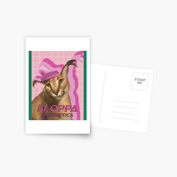 Big Floppa - Caracal meme cat / fat floppa / cursed floppa Postcard for  Sale by romanticists