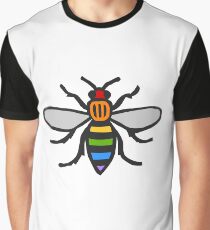 Manchester Bee, Rainbow Edition Graphic T-Shirt