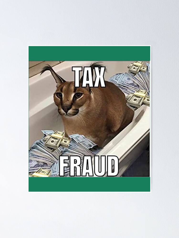 Big Floppa tax fraud Funny memes | Art Board Print