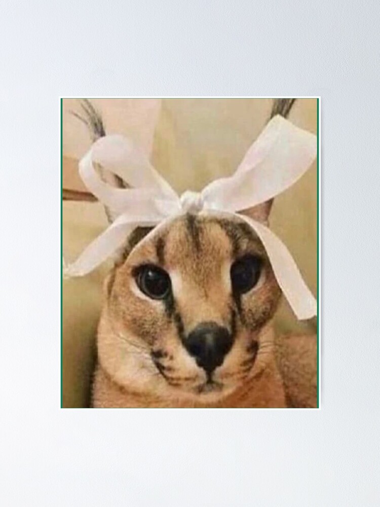 Brown Animal Instagram Cat Ears Floppa Meme Big Home Decor Wall