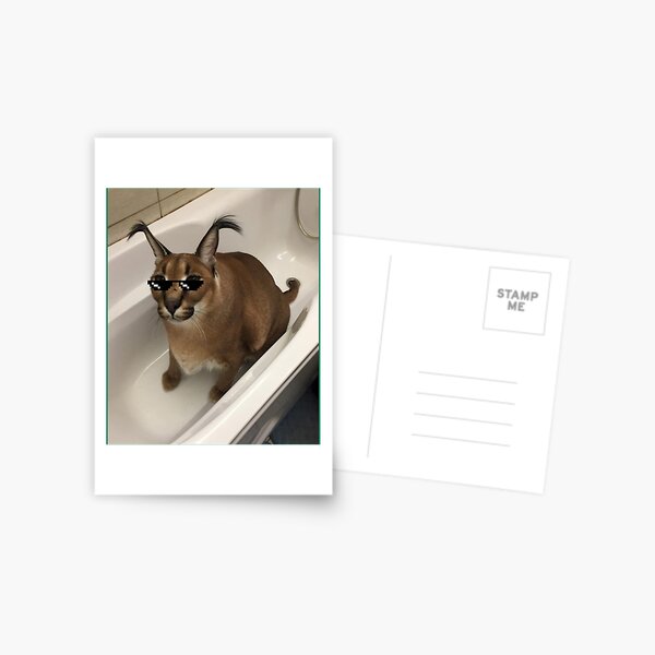 Big Floppa - Caracal meme cat / fat floppa / cursed floppa Postcard for  Sale by romanticists