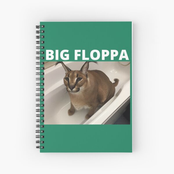 Big Floppa Meme Cute Caracal Cat: Plain Lined Journal Notebook, 120 Pages,  Medium 6 x 9 Inches, Printed Cover