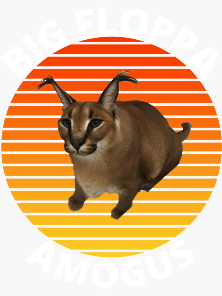 Big Floppa Meme Cat Sticker