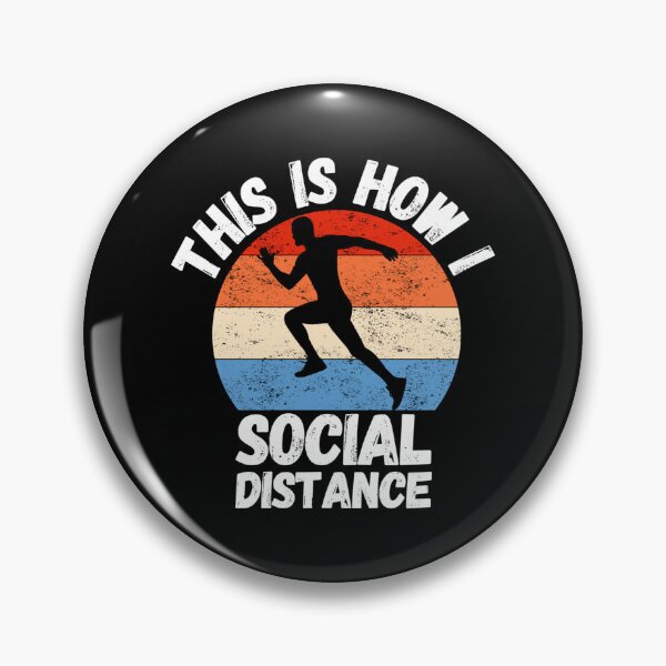Item preview, This Is How I Social Distance Running Lovers Sticker designed and sold by dianesandraon.