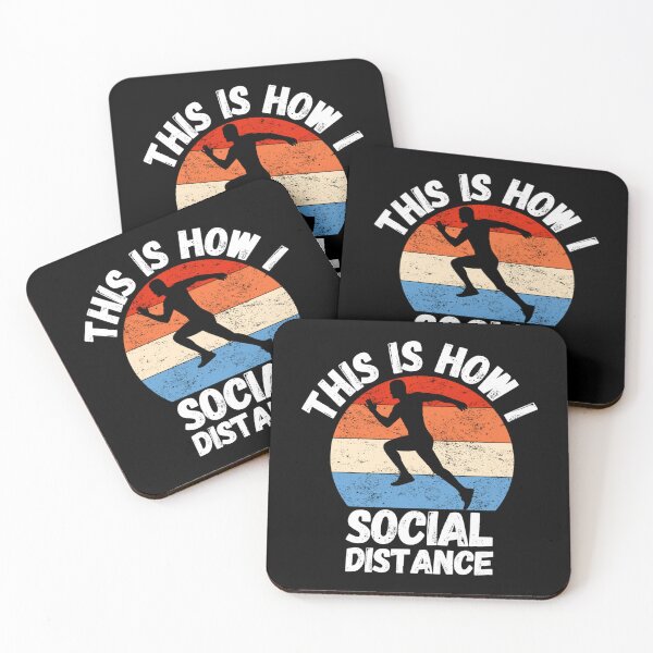 Item preview, This Is How I Social Distance Running Lovers Sticker designed and sold by dianesandraon.