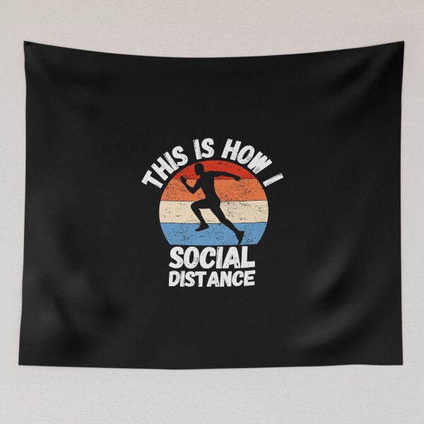 Item preview, This Is How I Social Distance Running Lovers Sticker designed and sold by dianesandraon.