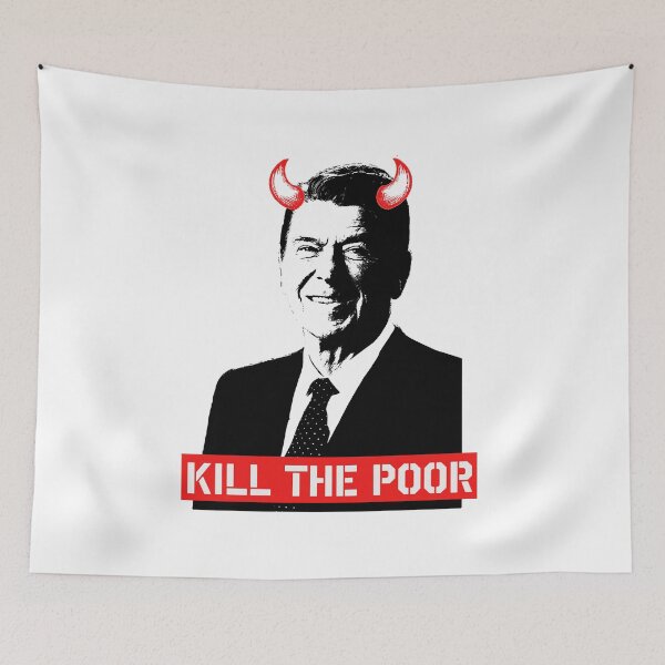 Aperçu de l'œuvre L'objecteur apporte des avantages à Ronald Reagan Tue les pauvres fans de musique classique créée et vendue par Marguerite042Ri.