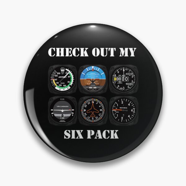 Item preview, Pilot Aviation Check Out My Six Pack Flying Airplane designed and sold by adxota.