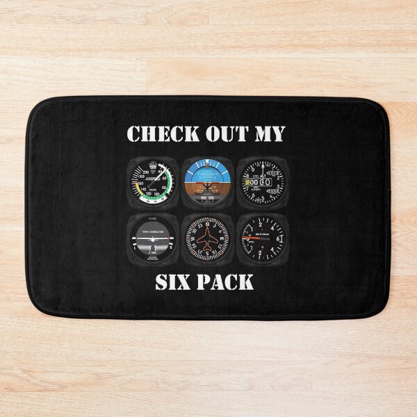 Item preview, Pilot Aviation Check Out My Six Pack Flying Airplane designed and sold by adxota.