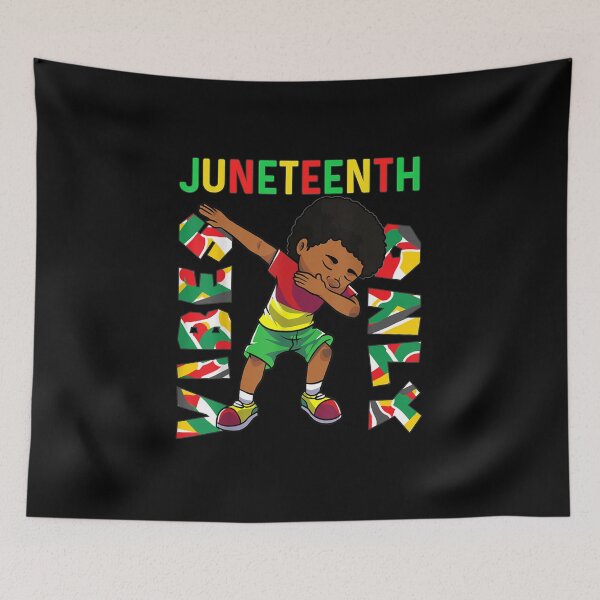 Item preview, Junenth 1865 Dabbing Vibes Only Black African Boys kids designed and sold by Levidean.