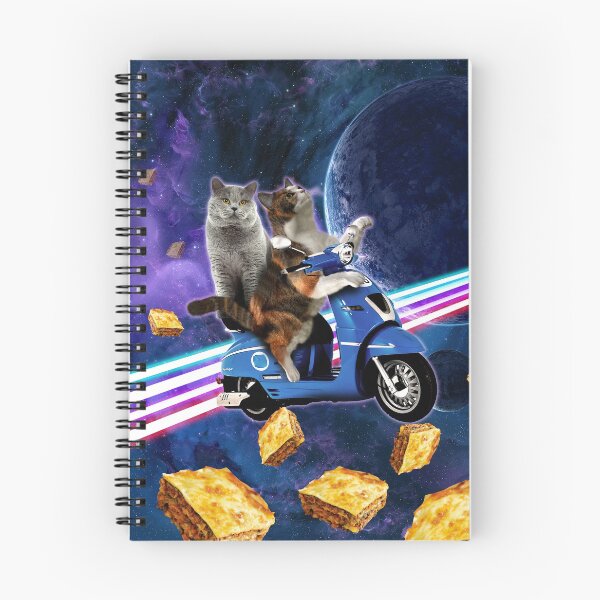 Item preview, cat scooter travel with lasagne galaxy designed and sold by BestPaintings.