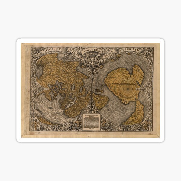 The Orontius Finaeus Map By Oronce Fin Sticker For Sale By   St,small,507x507 Pad,600x600,f8f8f8 