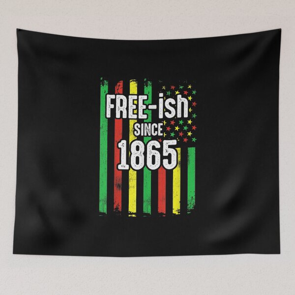 Item preview, Free-ish Since 1865 Junenth Black Pride African USA Flag designed and sold by Levidean.