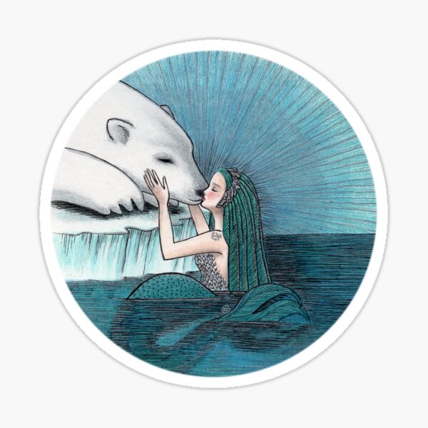 Item preview, MERMAID AND POLAR BEAR designed and sold by Sara-Rae.