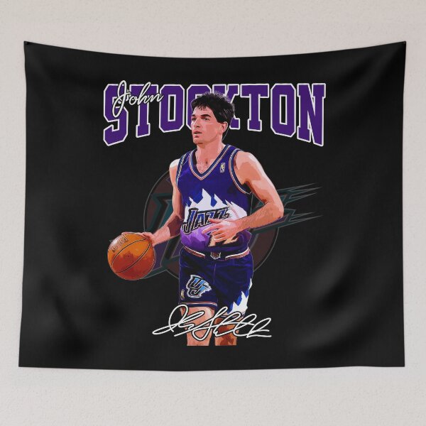 Item preview, John Stockton Legend Basketball Signature Vintage Retro 80s 90s Bootleg Rap Style designed and sold by MariaCollier.