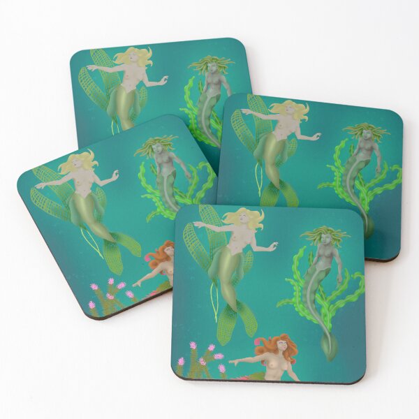 Item preview, Aquatic Plant Mermaids designed and sold by WildRedArts.