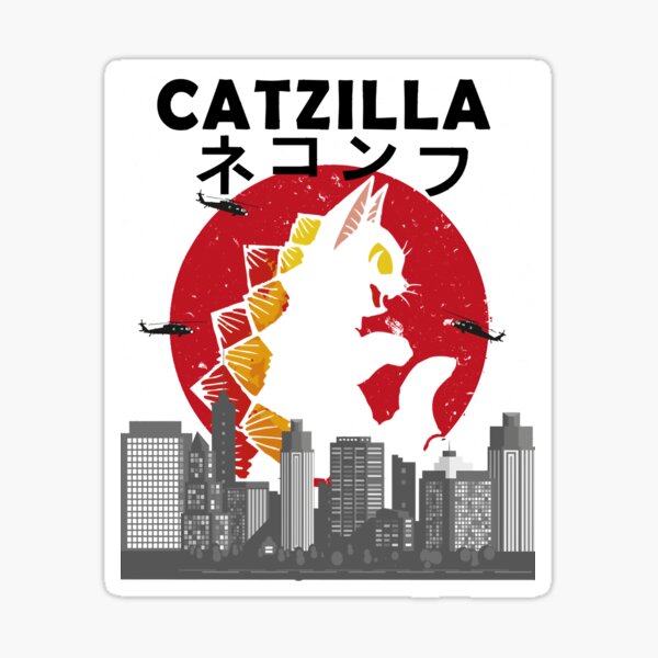 Item preview, vintage catzilla japanese sunset style Classic designed and sold by kaeleenoo.