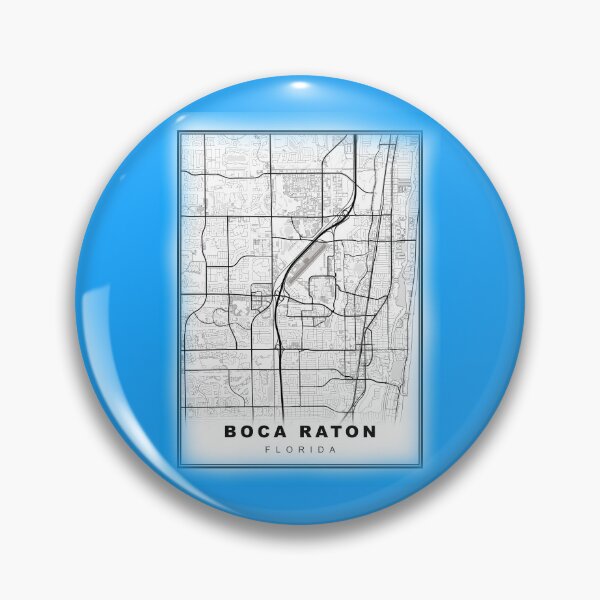 Item preview, Minimalist Blue  Boca Raton Map designed and sold by Tamas Das.