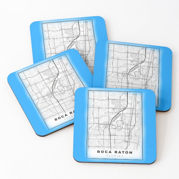 Item preview, Minimalist Blue  Boca Raton Map designed and sold by Tamas Das.