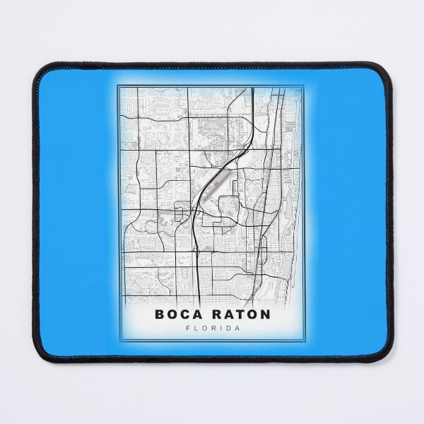 Item preview, Minimalist Blue Boca Raton Map designed and sold by Tamas Das.