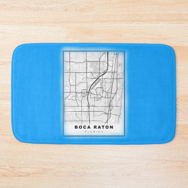 Item preview, Minimalist Blue  Boca Raton Map designed and sold by Tamas Das.