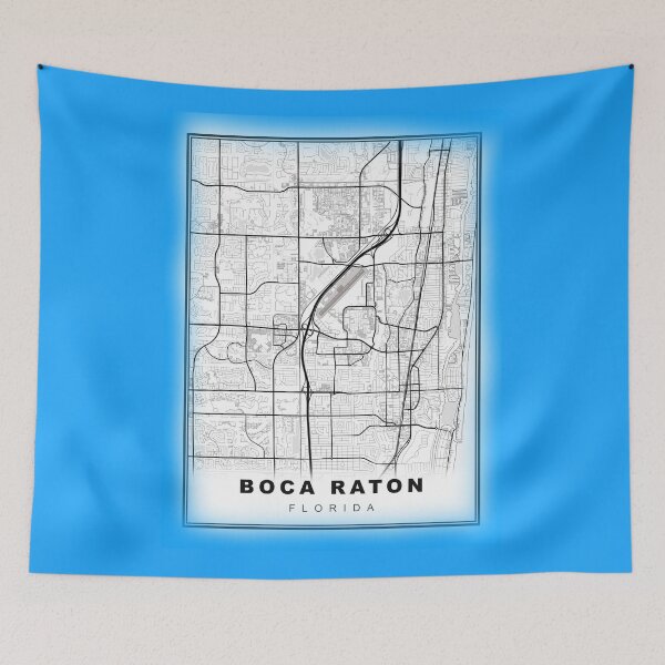 Item preview, Minimalist Blue  Boca Raton Map designed and sold by Tamas Das.