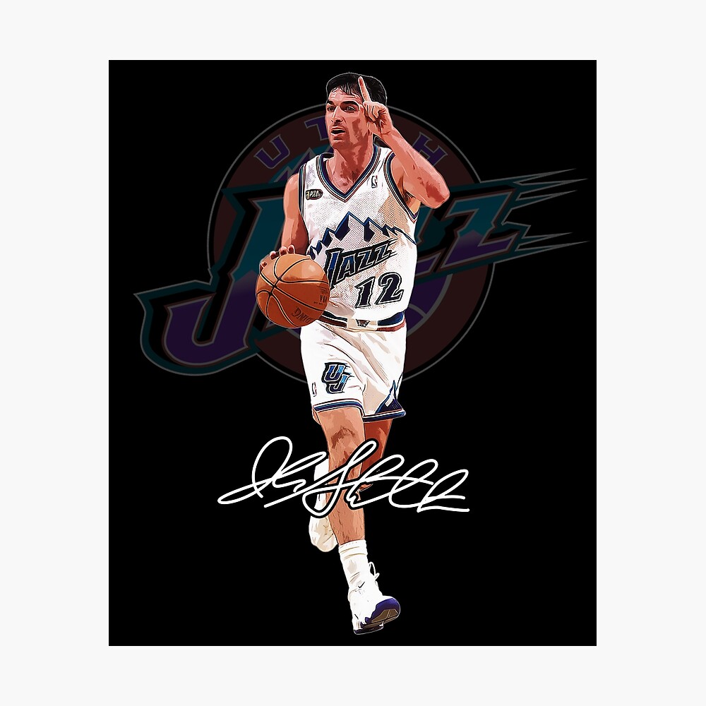 John Stockton Legend Basketball Signature Vintage Retro 80s 90s